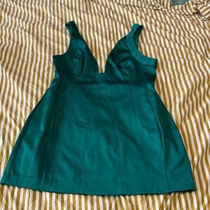 Anthropologie Teal Green Mini Dress